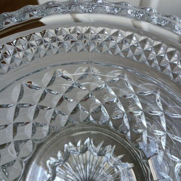 Anchor Hocking Wexford Cut Glass Footed Candy Dish with Lid vintage MCM - Picture 6 of 12